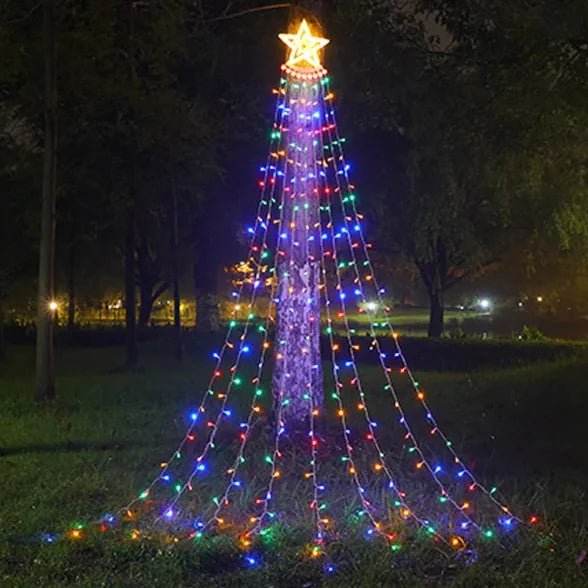 LED Five-Pointed Star Waterfall Light