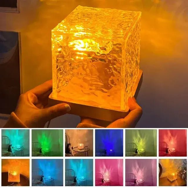 Dynamic Rotating Water Ripple Projector Night Light